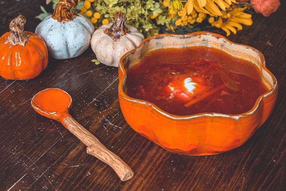 Супница-тыква с ложкой фото 1