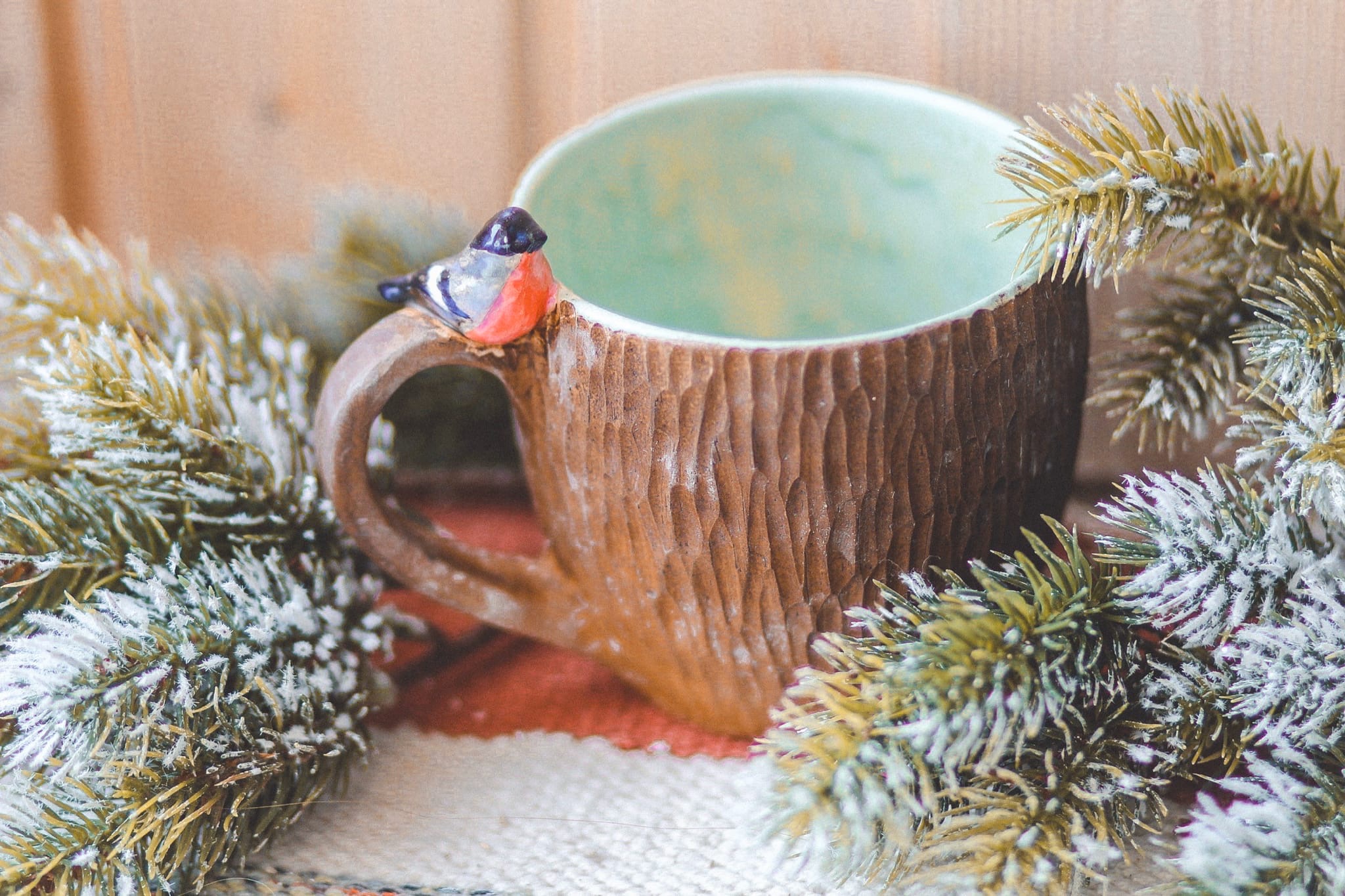 Кружка со снегирём фото 2