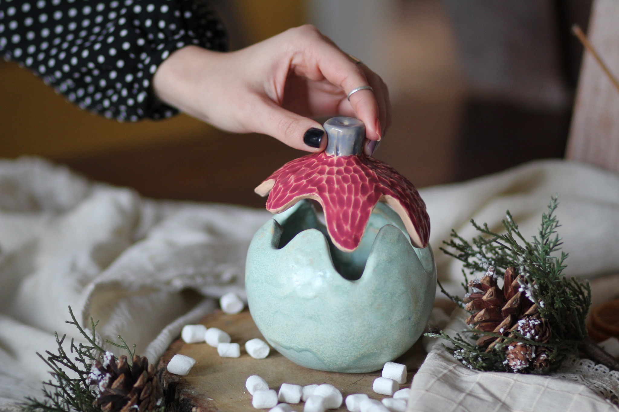 Шкатулка- ёлочный шар фото 1