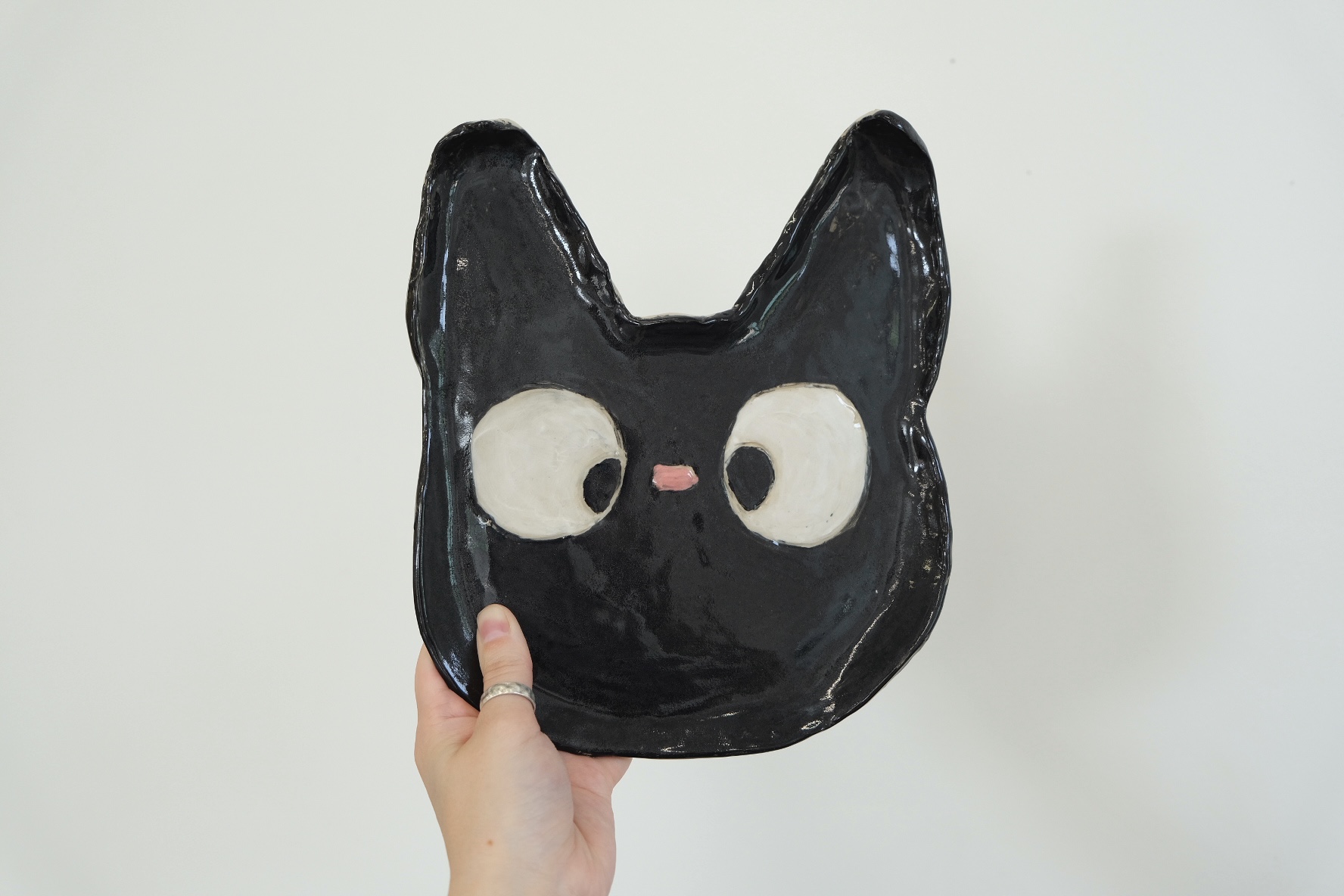 Тарелка-котик, семейный (лепка) фото 3