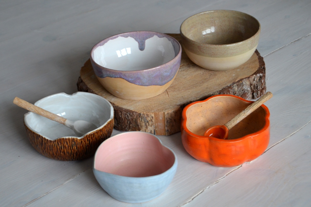 Миска с ложкой на гончарном круге 13 фото 1