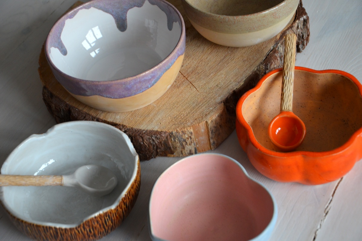 Миска с ложкой на гончарном круге 13 фото 2